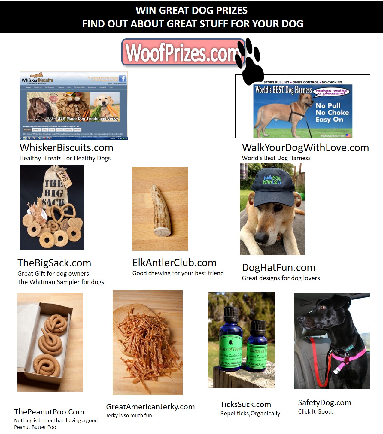 Join the fun - win prizes at woofprizes.com